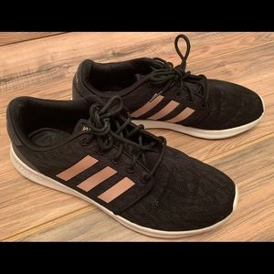 Ladies adidas black and rose gold